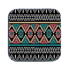 Aztec Wallpaper Square Metal Box (black)