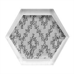 Cute Glitter Aztec Design Hexagon Wood Jewelry Box