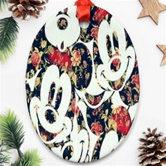 Mickey Mouse, Cartoon, Cartoon Character Ornament (oval)