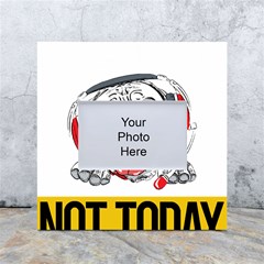 Bullmastiff T- Shirt Nope Not Today Bullmastiff 05 T- Shirt White Box Photo Frame 4  X 6 