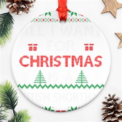 British Shorthair T- Shirtbritish Shorthair T- Shirt Ornament (round)