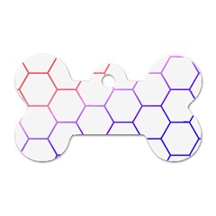 Abstract T- Shirt Honeycomb Pattern T- Shirt Dog Tag Bone (one Side)