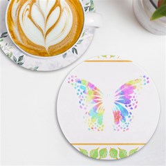 Butterfly Lover T- Shirtbutterfly T- Shirt Uv Print Round Tile Coaster