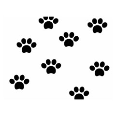 Dog Paw Print T- Shirt Paw Pattern 6 Two Sides Premium Plush Fleece Blanket (extra Small)