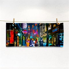 Abstract-vibrant-colour-cityscape Hand Towel