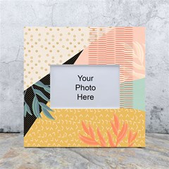 Leaves Pattern Design Colorful Decorative Texture White Box Photo Frame 4  X 6 