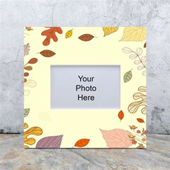 Autumn Border Frame Background White Box Photo Frame 4  X 6 