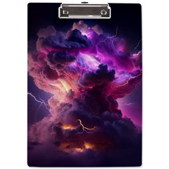 Cloud Heaven Storm Chaos Purple A4 Acrylic Clipboard