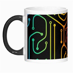 Circuit Hexagonal Geometric Pattern Background Pattern Morph Mug