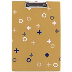 Cross Circles White Circles A4 Acrylic Clipboard