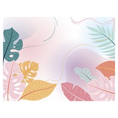 Plants Leaves Wallpaper Background Two Sides Premium Plush Fleece Blanket (extra Small)