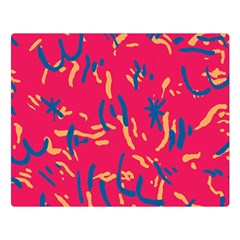 Pattern Booty Faces Two Sides Premium Plush Fleece Blanket (large)
