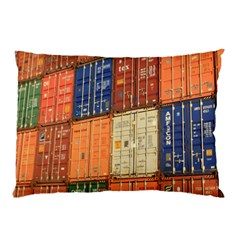 Blue White Orange And Brown Container Van Pillow Case
