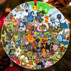 Cartoon Characters Tv Show  Adventure Time Multi Colored Uv Print Acrylic Ornament Round