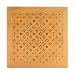 Star Curved Pattern Monochrome Wood Photo Frame Cube