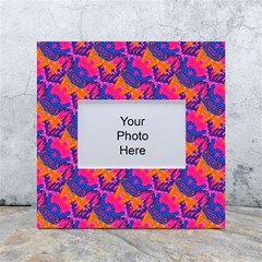 Purple Blue Abstract Pattern White Box Photo Frame 4  X 6 