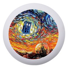 Tardis Starry Night Doctor Who Van Gogh Parody Dento Box With Mirror