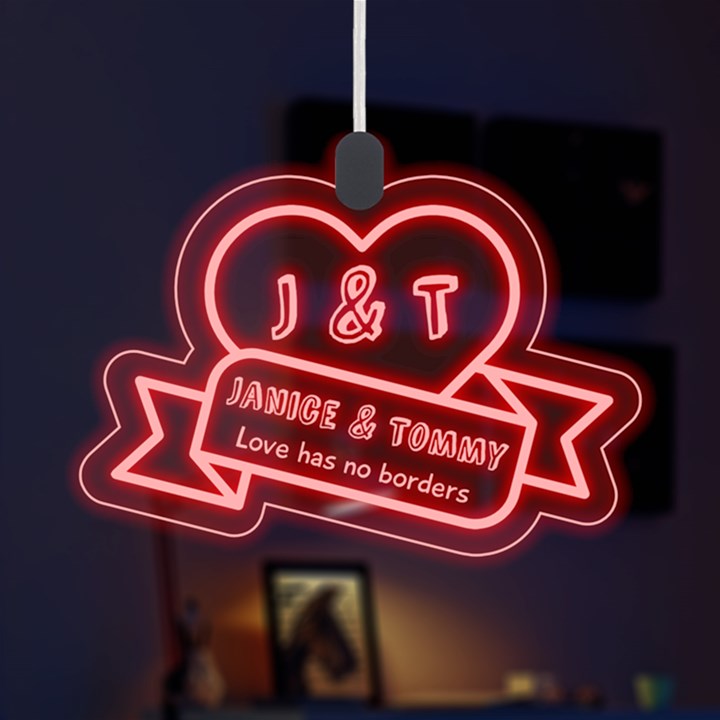 Happy Valentine LED Acrylic Ornament