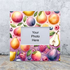 Fruits Apple Strawberry Raspberry White Box Photo Frame 4  X 6 