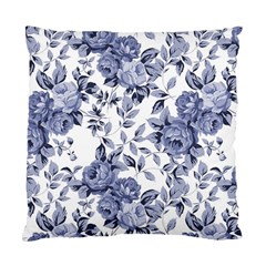 Blue Vintage Background Background With Flowers, Vintage Standard Cushion Case (one Side)