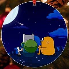Adventure Time Jake And Finn Night Uv Print Acrylic Ornament Round