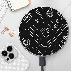 Coffee Background Wireless Fast Charger(white)