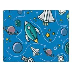About Space Seamless Pattern Two Sides Premium Plush Fleece Blanket (large)