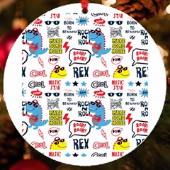 Monster Cool Seamless Pattern Uv Print Acrylic Ornament Round