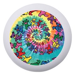 Grateful Dead Bears Tie Dye Vibrant Spiral Dento Box With Mirror