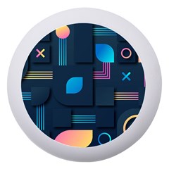 Gradient Geometric Shapes Dark Background Dento Box With Mirror