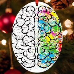 Brain Mind Psychology Idea Drawing Uv Print Acrylic Ornament Oval