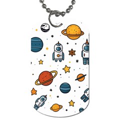 Set Cartoon Symbol Pattern Dog Tag (one Side)