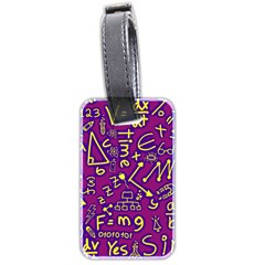 Background Doodles Math Luggage Tag (two Sides)