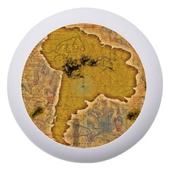Vintage Map Of The World Continent Dento Box With Mirror