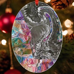 Wing On Abstract Delta Uv Print Acrylic Ornament Oval