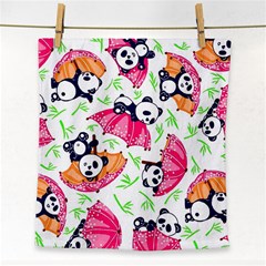 Panda Umbrella Pattern Face Towel