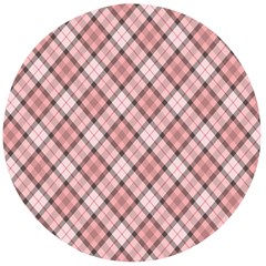Pink Burberry, Abstract Wooden Bottle Opener (round)