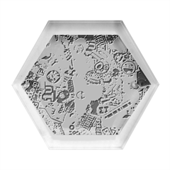 Sticker Bomb, Art, Cartoon, Dope Hexagon Wood Jewelry Box