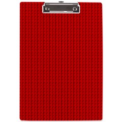 Ed Lego Texture Macro, Red Dots Background, Lego, Red A4 Acrylic Clipboard