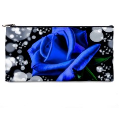 Blue Rose Bloom Blossom Pencil Case