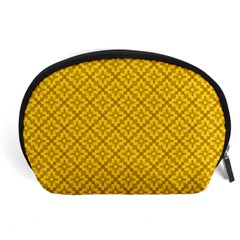 Yellow Floral Pattern Vintage Pattern, Yellow Background, Accessory Pouch (large)