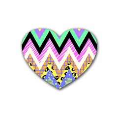 Zigzag-1 Rubber Coaster (heart)