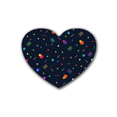 Abstract Minimalism Digital Art, Rubber Coaster (heart)