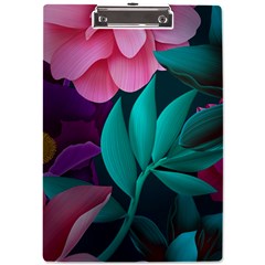 Flowers, Mate, Pink, Purple, Stock Wall A4 Acrylic Clipboard