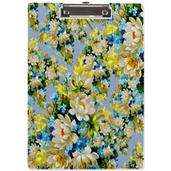 Background-flowers A4 Acrylic Clipboard