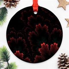 Amoled Red N Black Round Ornament (two Sides)