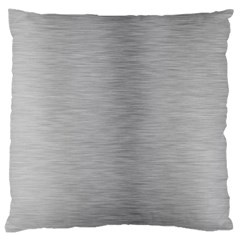 Aluminum Textures, Horizontal Metal Texture, Gray Metal Plate Large Cushion Case (one Side)