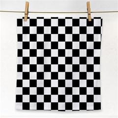 Black White Checker Pattern Checkerboard Face Towel