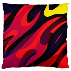 Abstract Fire Flames Grunge Art, Creative Large Cushion Case (two Sides)