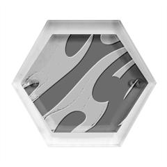 Abstract Fire Flames Grunge Art, Creative Hexagon Wood Jewelry Box